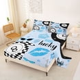 thumbnail image 2 of Erosebridal Blue Plaid Billiards Queen Sheet Sets 4 Pieces for Kids Boys Girls,Sport Strawberry Bow Bed Set for Teens,Breathable Home Decor, 2 of 5