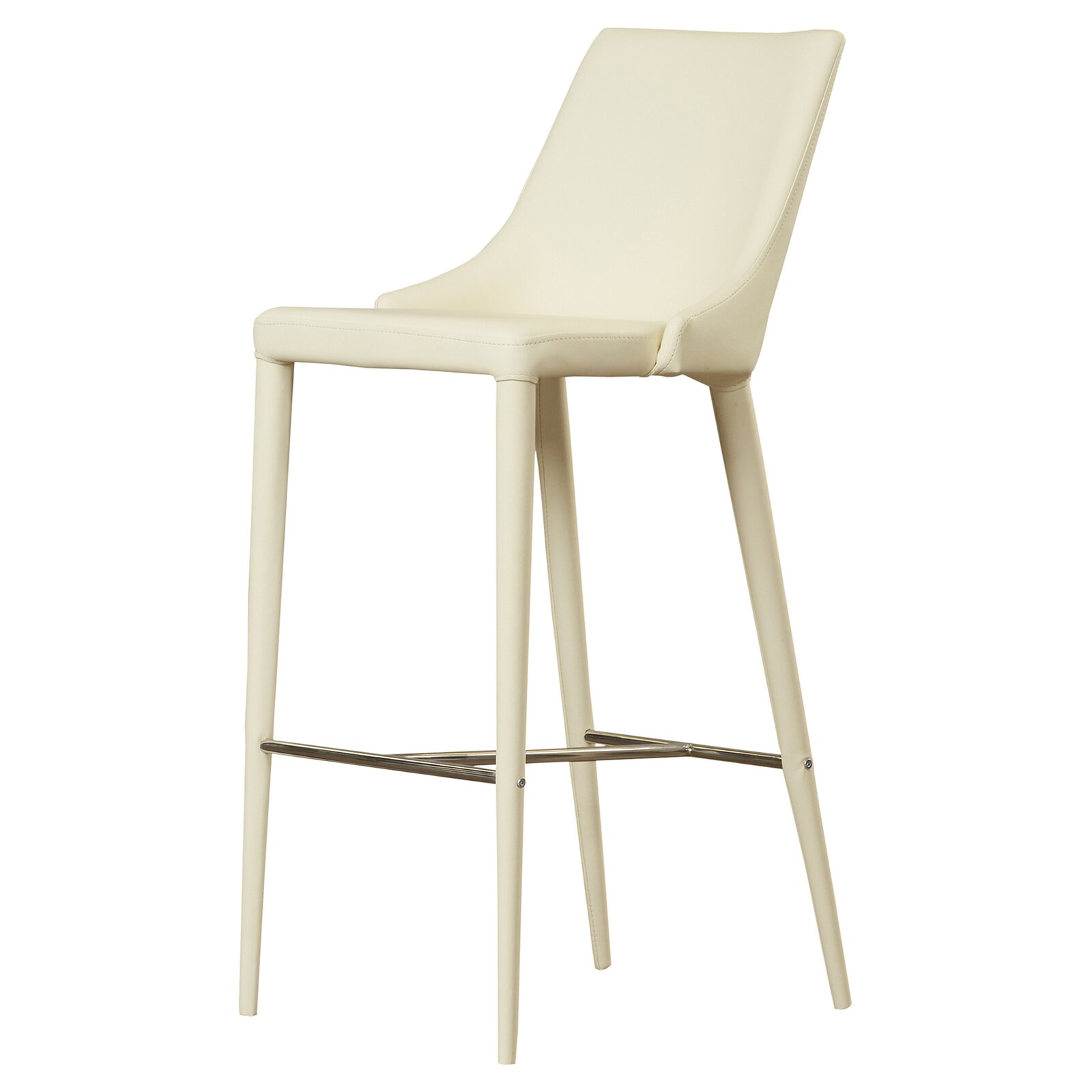 Ellery Bar Stool, Upholstered Yes, Seat Material Details Faux leather