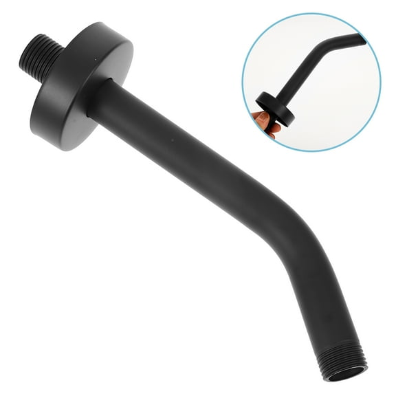 BESTYASH Black Stainless Steel Adjustable Shower Arm Extension Pipe 1 Piece for Home and Family Bathroom Use