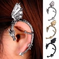 thumbnail image 1 of Fasijew Ear Cuff Punk Ear Cuff Shaped Ear Cuff Exaggerated Hip Hop Gothic Punk Non-Piercing Clip Wrap Cartilage Earring Fashion Accessory, 1 of 7