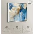 thumbnail image 2 of Head In The Clouds Blue Abstract Canvas Wall Art by Art Remedy, White Floater Frame, 24"x24", 2 of 7