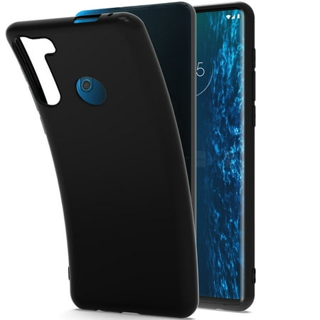 CoverON Motorola Moto One Fusion Plus Phone Case, FlexGuard Series Soft Flexible Slim Lightweight Fit TPU Minimal Cover, Black