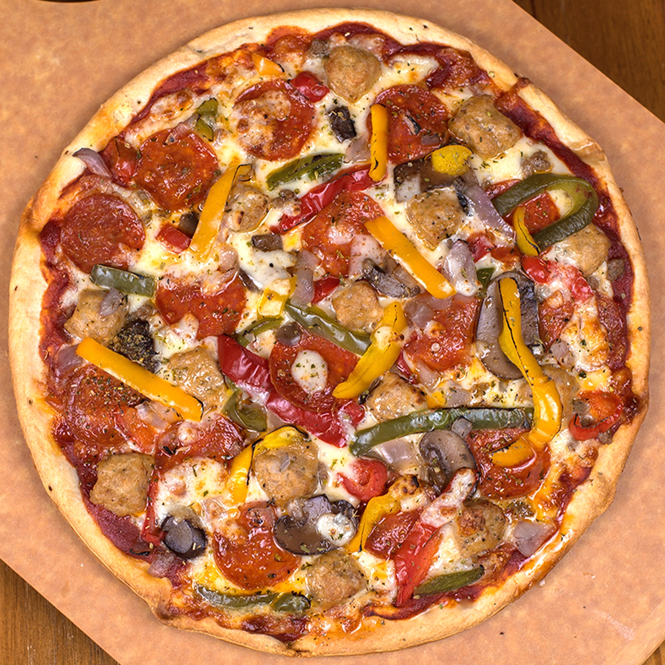 Pep's Drafthaus Original Prohibition Special Supreme Frozen Pizza 28.8oz, Marinara Sauce