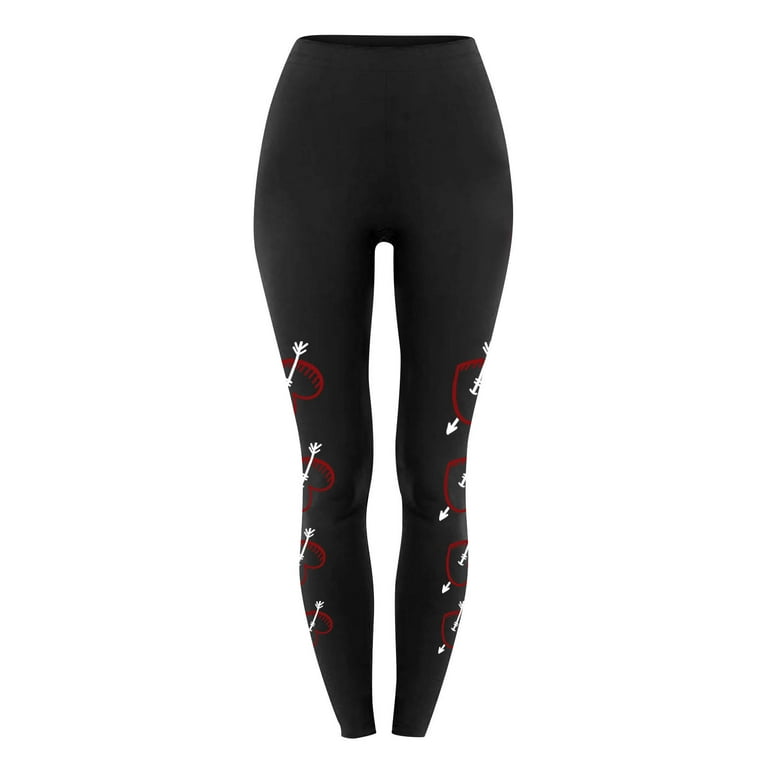 SELONE Baseball Leggings for Women Tummy Control Tights for Women Graphic  Casual Running Stretch Leggings Fitness Gym Sports Full Length Active Pants