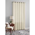 thumbnail image 3 of Mainstays Textured Faux Silk Light Filtering Grommet Curtain Panel, Set of 2, Ivory, 37” W x 95” L, 3 of 4