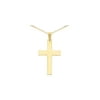 Finest Gold 14K Yellow Gold Sandblasted Cross Pendant