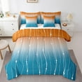 thumbnail image 1 of YST, Abstract Aesthetic Bedding, Comforter Set, Geometric, 7-Piece, Twin, Orange and Blue, 1 of 4