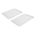 thumbnail image 3 of Food Tray, Stackable 2pcs Lunch Tray  For Restaurants White, 3 of 8