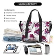 thumbnail image 4 of Travel Duffle Bag Tulips Flowers White Leaves Travel Tote Bags Carry on Luggage Waterproof Weekender Bags with Top Handle Adjustable Shoulde Strap for Travel Gym, 4 of 5