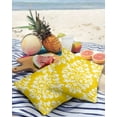 thumbnail image 3 of Outdoor Pillow Covers Pack of 2, Abstract Boho Gold and White Floral Waterproof Throw Pillowcase Cushion Cases, Vintage Aesthetic Decorative Pillow Cover for Couch Sofa Home Bed Patio, 3 of 6