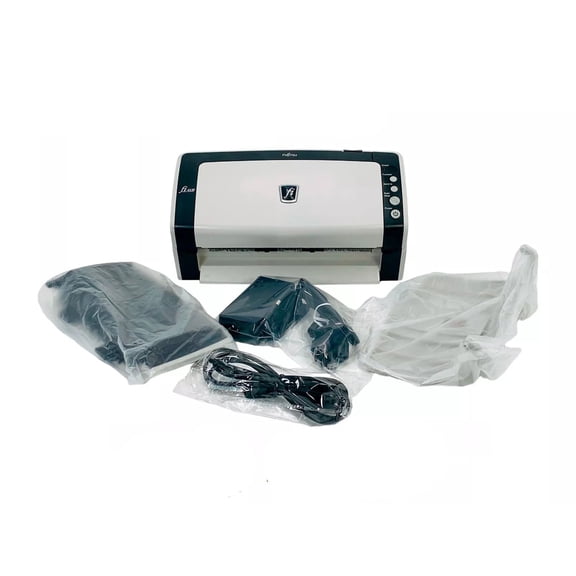 Pre-Owned Fujitsu FI-6130 Duplex Document Color Scanner New Rollers New Trays New Adapter