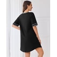 thumbnail image 3 of Ekouaer Women's Sleepwear Soft Night Gowns for Women Cotton Ladies Sleep Wear with Pocket Short Sleeve Nightshirts, 3 of 6