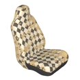 thumbnail image 6 of Car Seat Protection Cover 33×20.5in Easy To Install Elastic Anti Fouling Comprehensive Package For Car Suv Truck Tan Houndstooth Vintage Texture Hand-Drawn Sketch_3, 6 of 8