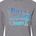 thumbnail image 4 of Inktastic Blue Happy Birthday Daddy Long Sleeve T-Shirt, 4 of 5