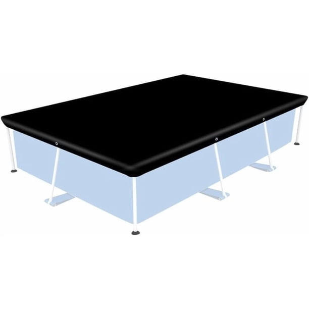 Cubierta de piscina rectangular (1 unidad), resistente a los rayos UV, impermeable y antisuciedad, color negro, para protección en exteriores JASKFLY