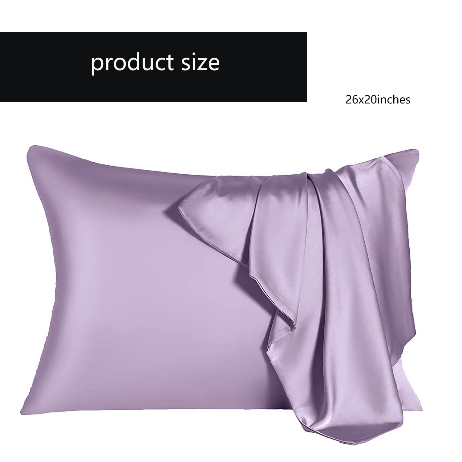  Mulberry Silk Pillowcase for Hair and Skin Standard Size 20X  26 with Hidden Zipper Soft Breathable Smooth Cooling Pillow Covers for  Sleeping(Haze Blue,1Pcs) : Home & Kitchen