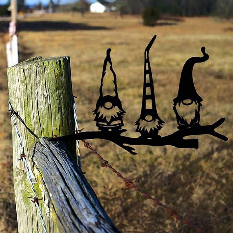 BQBQERT Steel Bough Metal Art Fairy Garden Dwarf Statue Yard Decoration Home Decor Outdoor