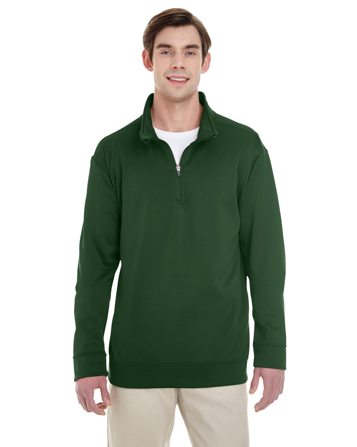 dark green quarter zip