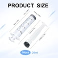 thumbnail image 2 of 10 Pcs 20ml Syringe Plastic Syringe No Needle Liquid Measuring Syringe for Labs Animal Feeding Dispensing Plant Watering, 2 of 5