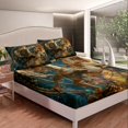 thumbnail image 3 of YST Ancient Rome Bed Sheets Set 4Pcs,European Mythology Sheet Set Twin Size,3D Sculpture Pattern Sheets,Retro Style Soft Breathable Home Room Decor with 2 Pillowcases, 3 of 5