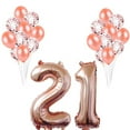thumbnail image 1 of Globos de cumpleaños para 21 años, decoración para fiestas de cumpleaños (dorado rosa, 40 pulgadas), 1 of 7