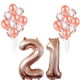 thumbnail image 1 of Globos de cumpleaños para 21 años, decoración para fiestas de cumpleaños (dorado rosa, 40 pulgadas), 1 of 7