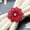 Red, variant on Black Flower Napkin Ring Stainless Steel Decorative Napkin Buckle with Clear Crystal Accent Durable Table Decor Accessory for Dinner Parties Holiday Gatherings Wedding Receptions