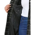 thumbnail image 5 of INSPIRE CHIC Single Breasted Pea Coat for Women's Plaid Winter Trench Outerwear XS Black, 5 of 6