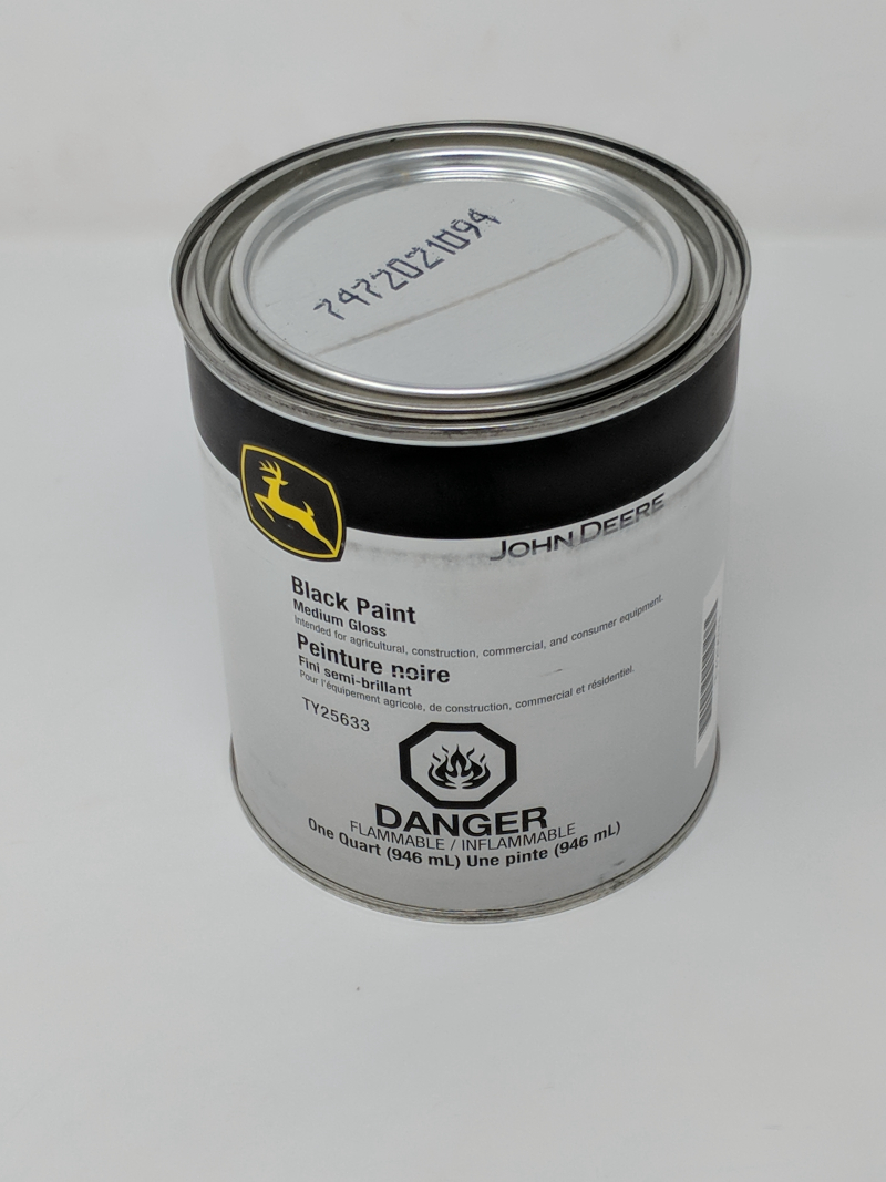 John Deere Medium Gloss Black Paint Quart TY25633