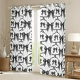 thumbnail image 2 of Cartoon Bowknot Curtains 42"Wx63"L,2 Panels Bow Knot 30%-50% Blackout Curtains Butterfly Knot Bow Tie Curtains & Drapes Watercolor Aesthetic Coquette Geometric Grey Black Window Curtains, 2 of 6