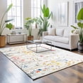 thumbnail image 3 of Large Area Rugs 6'x9', Spring Wildflowers Carpet Runner Indoor Outdoor Rugs Home Decor Aesthetic, Pastoral Rustic Farmhouse Botanical Non Slip Mats Washable Accent Rug for Living Room Bedroom, 3 of 8