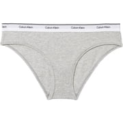Calvin Klein Women’s Cotton Soft Stretch Bikini, 3-Pack (Black/White/Gray, Large)