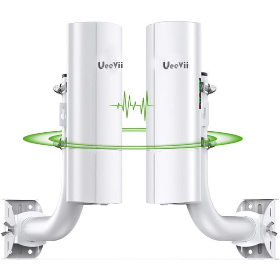 5.8G 3KM Wireless Bridge Outdoor Wi-Fi Bridge Network Extender to Barn and Surveillance Range - Work with Starlink, 14dBi Antenna