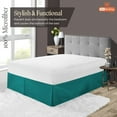 thumbnail image 2 of SGI Bedding 21 Inch Pleated Bed Skirt | Microfiber Bed Skirt | Fade Resistant, Wrinkle Free, Anti-static, Decorative, Extra Storage Space, Clutter-Free | Full, Teal, 2 of 8