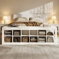 thumbnail image 5 of 12 Cube Organizer Bookcase, 2-Tier Open Storage Shelf, 52" Horizontal Bookshelf for Living Room, Bedroom, Office, Toy or Display Storage, 5 of 8