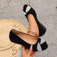 thumbnail image 5 of BOERTEU Women Rhinestone Wedge Slip On Dress Shoes, 5 of 9