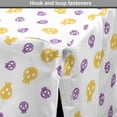 thumbnail image 4 of Purple and Yellow Dog Crate Cover, Halloween Scary Skeleton Themed Plenitude Skull Printings, Easy to Use Pet Kennel Cover for Dogs, 35" x 23" x 27", Mustard Violet and White, by Ambesonne, 4 of 6