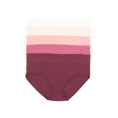 Felina Women s Pima Cotton Hipster Panty  5-Pack Underwear (Rose All Day  X-Large)