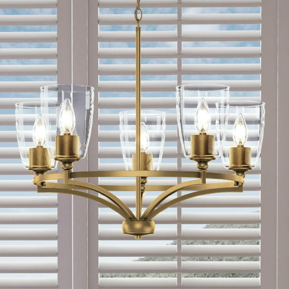 Luxury Tranditional Chandelier, 12.5H x 25.25W, with Transitional Style, Brushed Bronze, UHP4251 by Urban Ambiance
