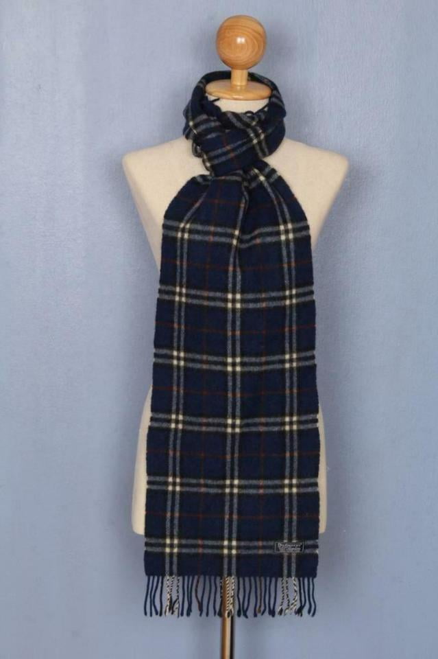 burberry scarf navy blue