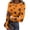 Yellow(Spider Pumpkin), variant on Halloween Shirts for Women Long Sleeve Slim Fitted Funny Cartoon Ghost Tunic Tops Party Spring Day Crew Neck Ribbed Tee Tops Earthy Yellow L