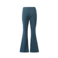 thumbnail image 4 of Seyurigaoka Women Juniors Casual Gradient Jeans, Plus Sized Button Bootcut Pants with Pockets, 4 of 10