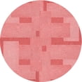thumbnail image 1 of Ahgly Company Machine Washable Indoor Round Transitional Light Coral Pink Area Rugs, 8' Round, 1 of 7