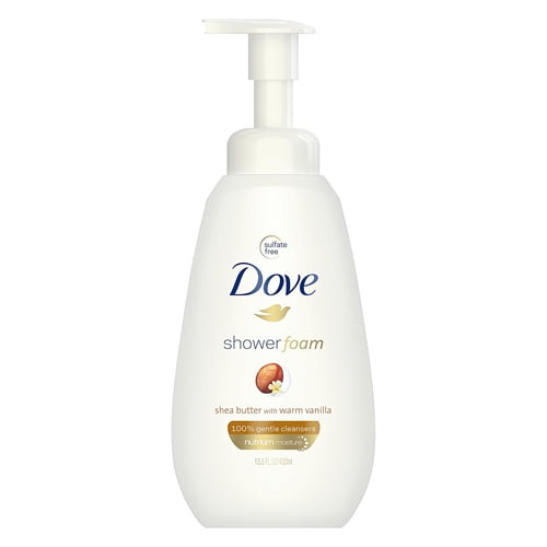 Dove Shower Foam Shea Butter with Warm Vanilla Foaming Body Wash 13.5 Oz 2 Pack