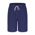 thumbnail image 3 of Mgmyaa Men's Casual Shorts Drawstring Elastic Waist Beach Short Pants with Pockets, 3 of 5