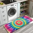 thumbnail image 3 of Colorful Rainbow Tie Dye Spiral Pattern Kitchen Rug Mat,Kitchen Runner Rugs Non Skid Washable,Decorative Kitchen Floor Mats for Kitchen,Sink,Laundry,17"x47.2", 3 of 7