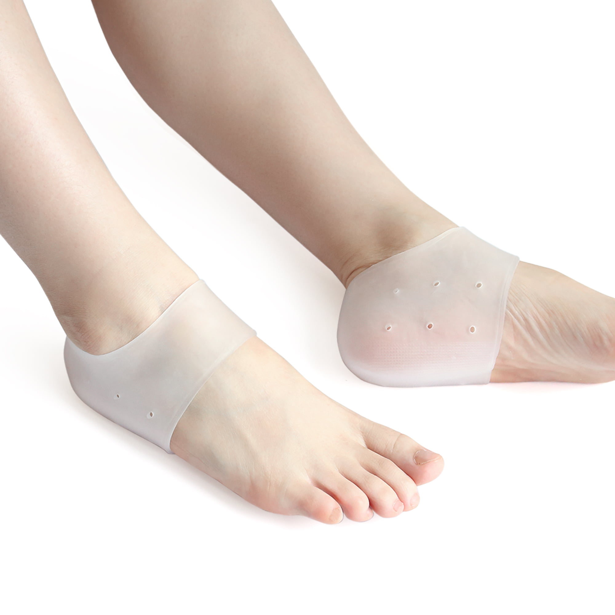 4 Pair Silicone Moisturizing Gel Heel Hole Socks Foot Skin Care ...