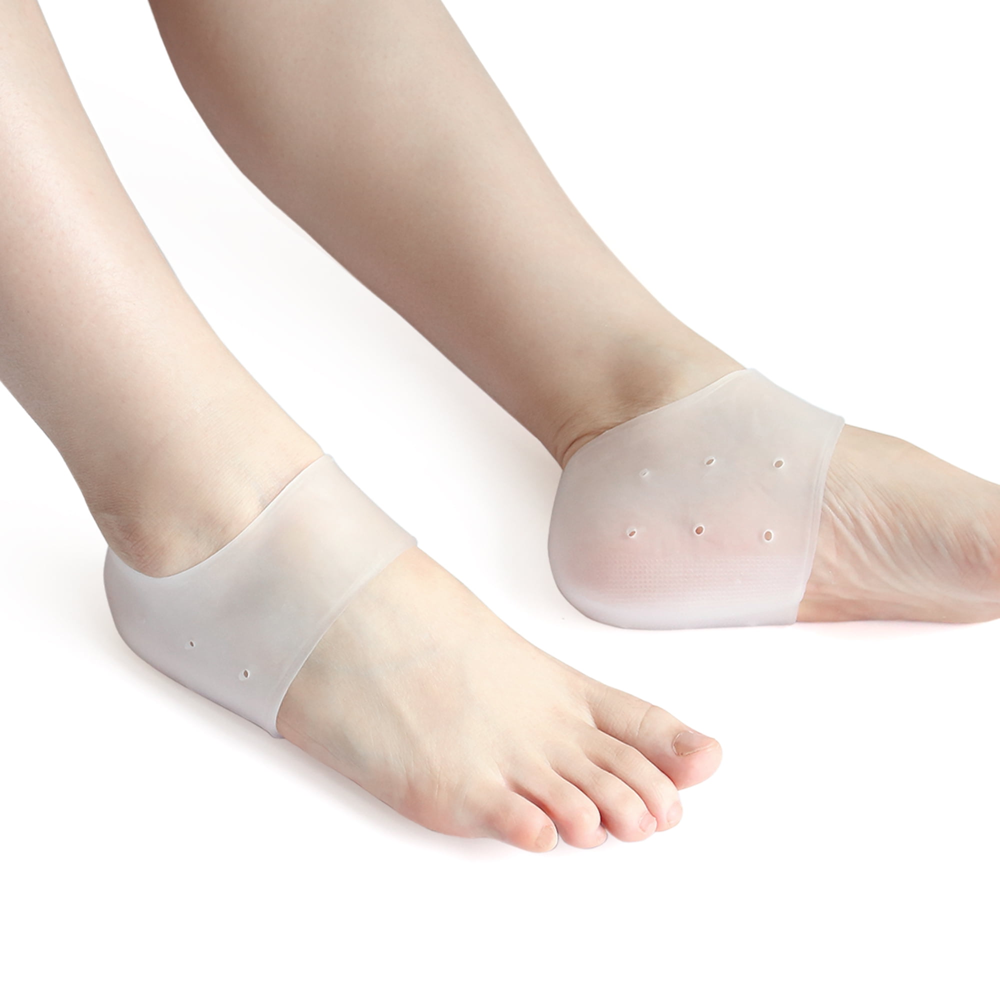 4 Pair Silicone Moisturizing Gel Heel Hole Socks Foot Skin Care