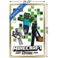 thumbnail image 3 of Minecraft: 15th Anniversary - Hostile Behavior Wall Poster, 22.375" x 34" Framed, 3 of 5