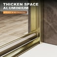 thumbnail image 3 of Sunny Shower Double Sliding Bathtub Door 60 in.W x 62 in.H Brushed Gold Finish Framed with 1/4 in. Clear Tempered Glass, 3 of 9